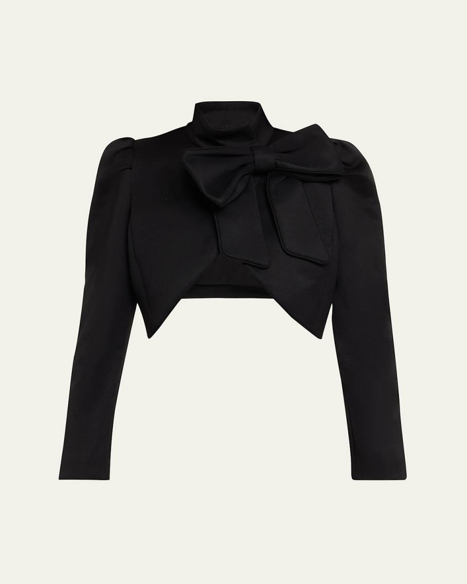 Addison Bow Collar Cropped Jacket